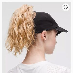 Lulu Lemon Fast and Free Black Ponytail Cap